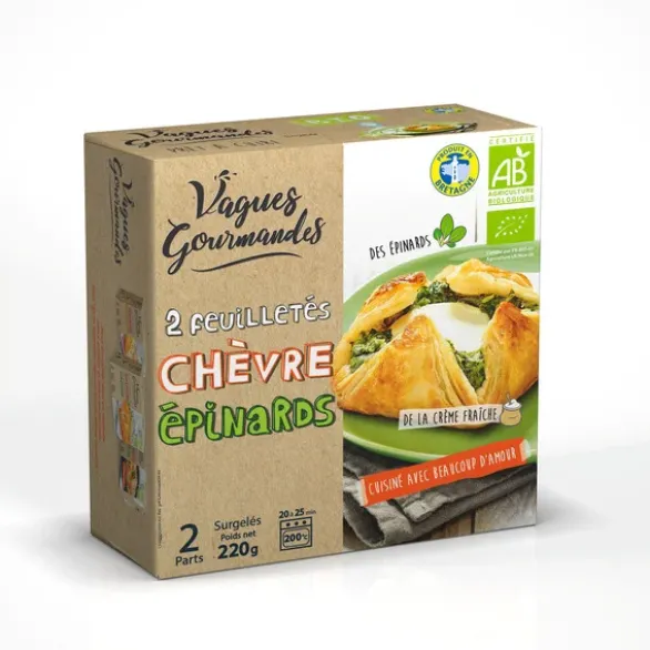 Feuilleté chèvre épinards (2) 220g