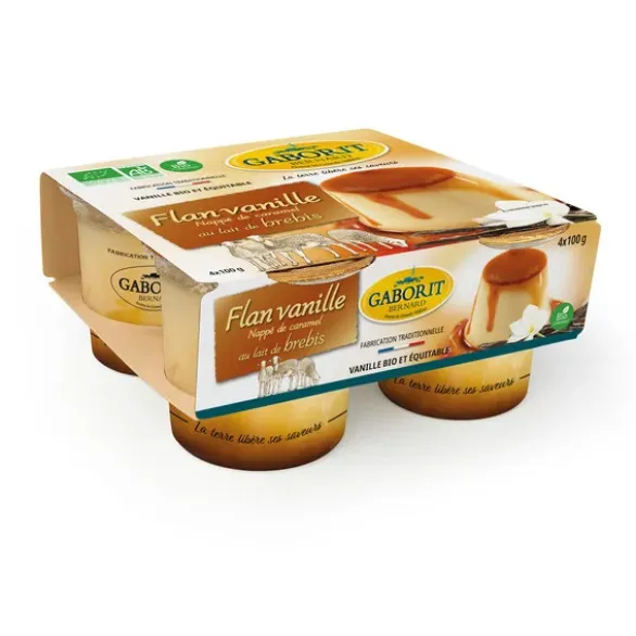 Flan brebis vanille nappé caramel 4x100g
