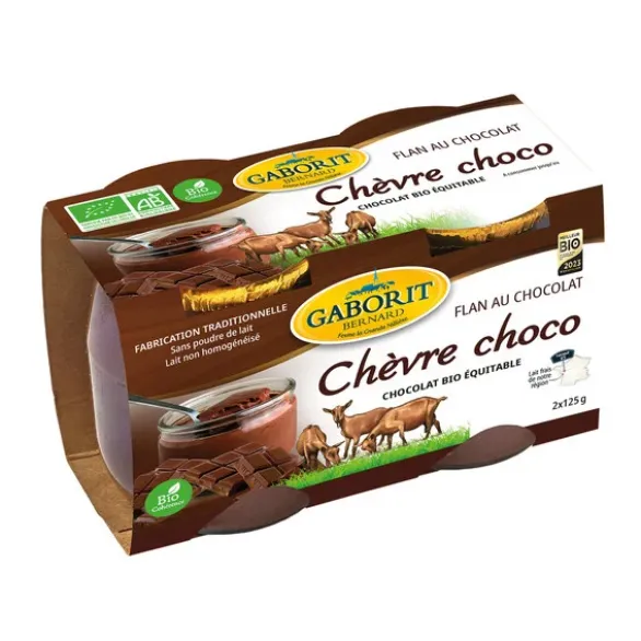 Flan chocolat chèvre 2x125g