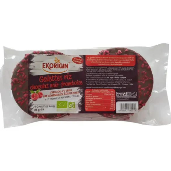 Galette riz complet chocolat noir frambroise (6) 85g