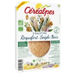 Galette roquefort seigle noix 2x90g