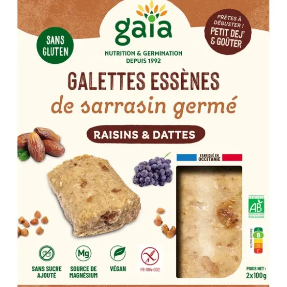 Galettes sarrasin germé raisins dattes 2x100g