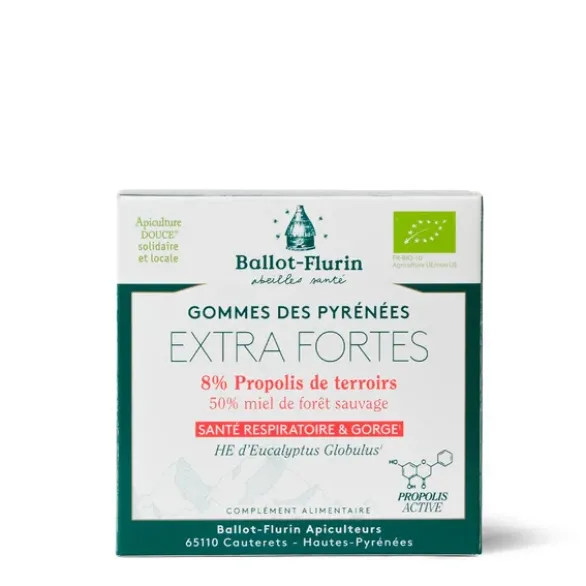 Gommes extra forte Pyrénées à la propolis et à l'eucalyptus 30g