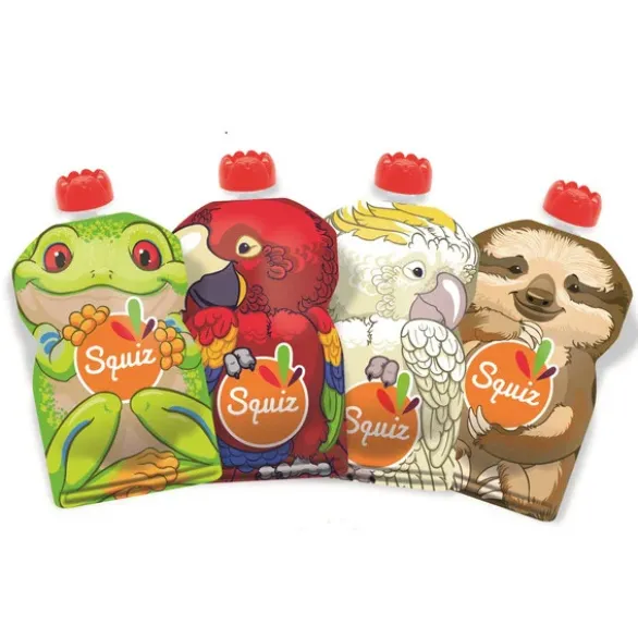 Gourde souple réutilisab 130ml (4) + zip