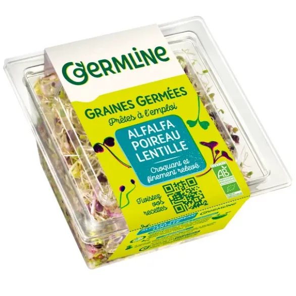 Graines germées alfalfa poireau lentilles 60g