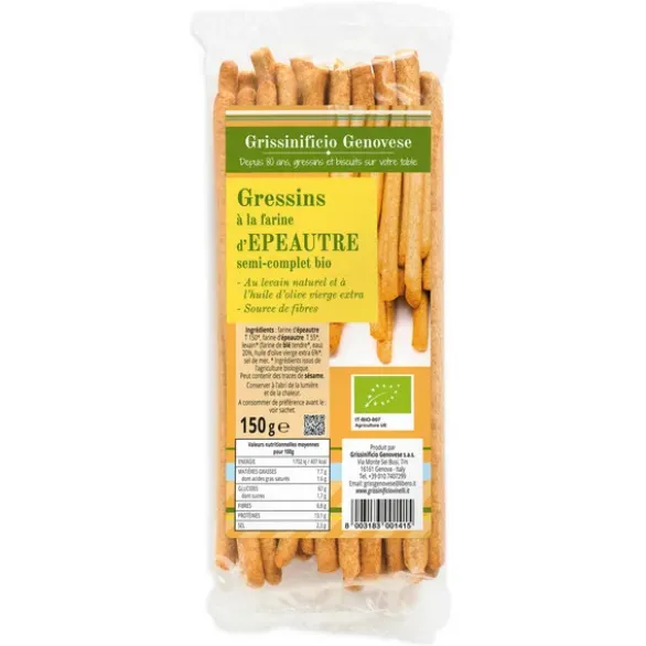 Gressin fin épeautre 1/2 complet 150g
