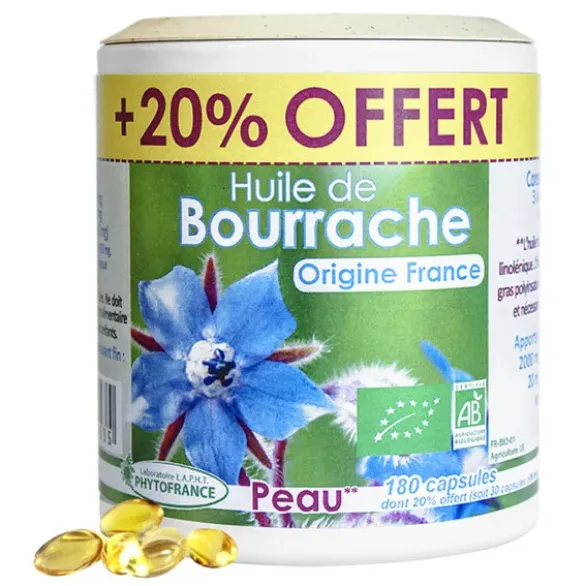 Huile bourrache capsule (180) 140g
