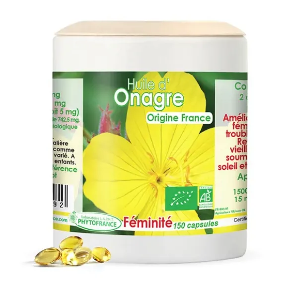 Huile d'onagre - 150 capsules