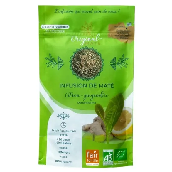 Infusion de maté citron gingembre 70g