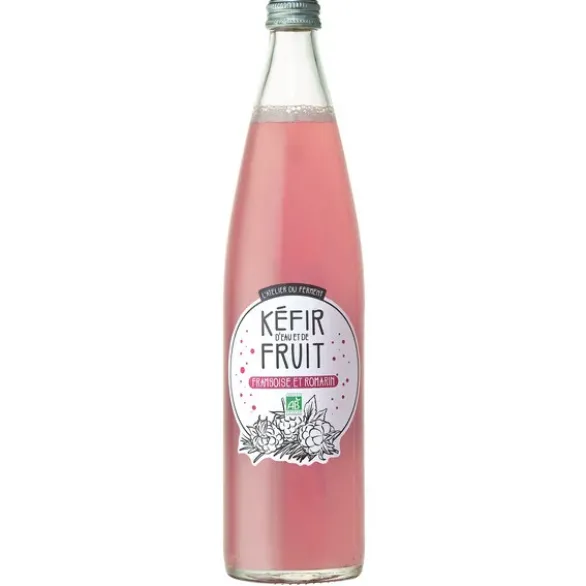 Kéfir d'eau et de fruit framboise et romarin 75cl