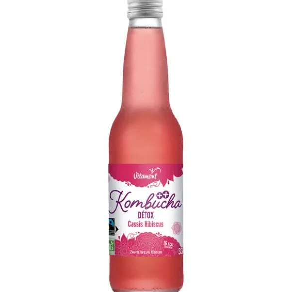 Kombucha détox cassis hibiscus 33cl