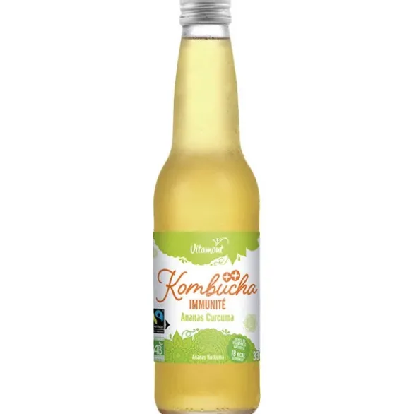 Kombucha immunité ananas curcuma 33cl