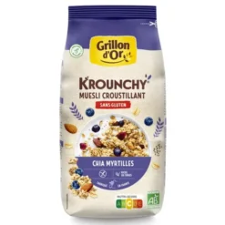 Krounchy chia myrtille avoine sans gluten 500g