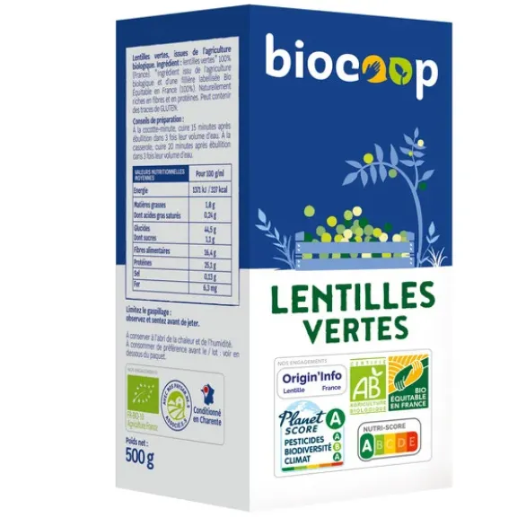 Lentilles vertes 500g