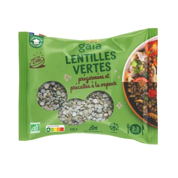 Lentilles vertes prégermés précuits 450g