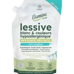 Lessive liquide blanc & couleurs hypoallergénique 1L