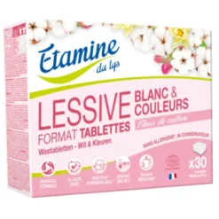 Lessive tablette fleur de coton (30) 900g