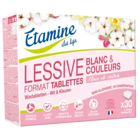 Lessive tablette fleur de coton (30) 900g