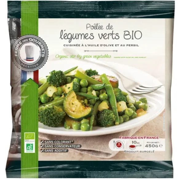 Légumes verts cuisinés pour poêlée 450g
