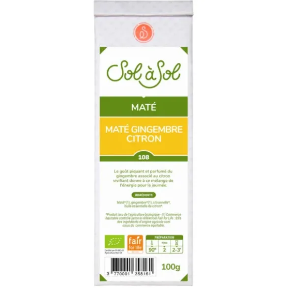 Maté vert gingembre citron 100g