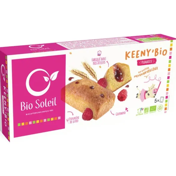 Mini cake fourré framboise Keeny (5) 160g