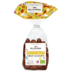 Mini œuf chocolat lait cœur cacahuète 100g