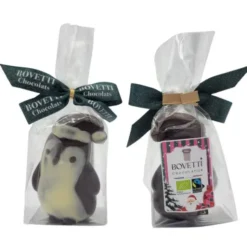 Moulage pingouin de Noël chocolat noir 40g