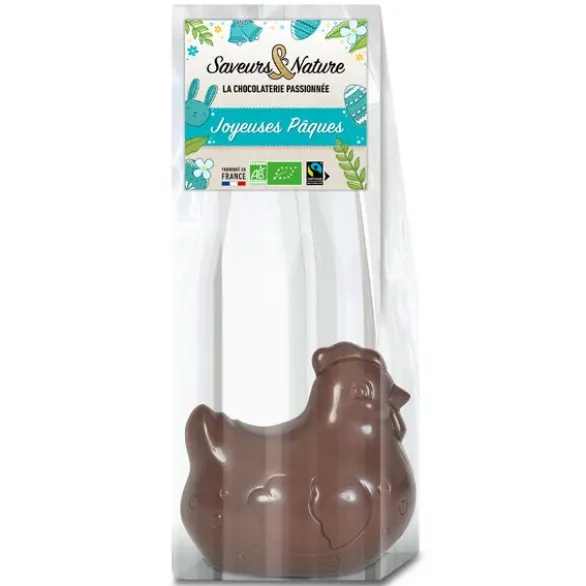 Moulage poule dodue chocolat noir 100g