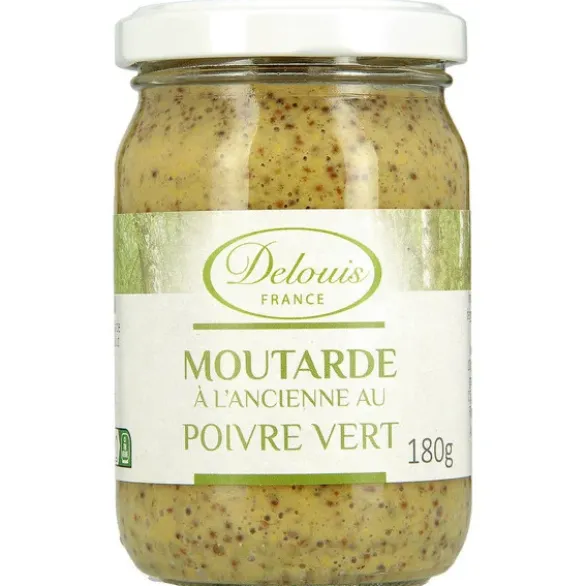 Moutarde à l'ancienne au poivre vert 180g