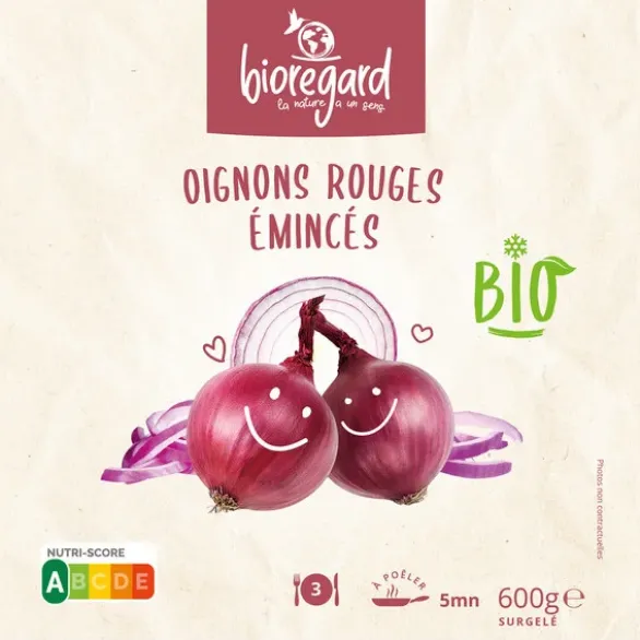 Oignons rouges émincés 600g