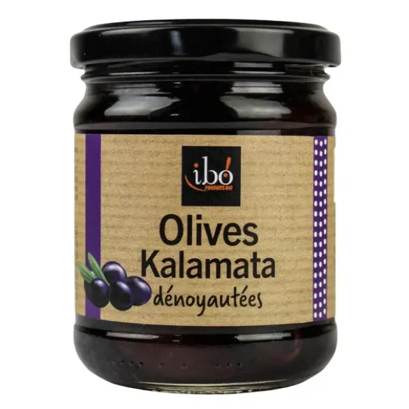 Olive noire Kalamata dénoyautée 100g net égoutté