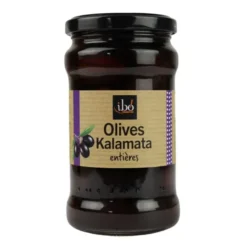 Olive noire Kalamata entière 180g net égoutté
