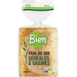 Pain de mie céréale graine tranché 500g