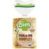 Pain de mie farine complète ssa tranché 500g