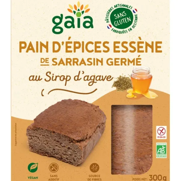 Pain d'épices de sarrasin germé sirop agave 300g