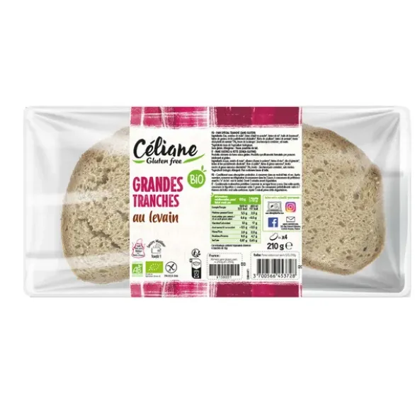 Pain grande tranche au levain 210g