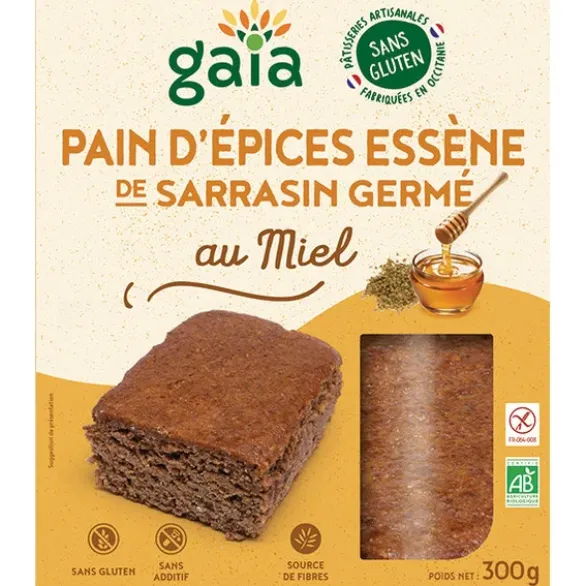 Pain épices sarrasin germé au miel 300g