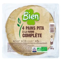 Pain pita farine complète (4) 320g