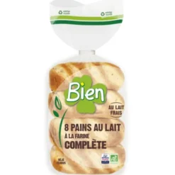 Pains lait farine complète (8) 280g