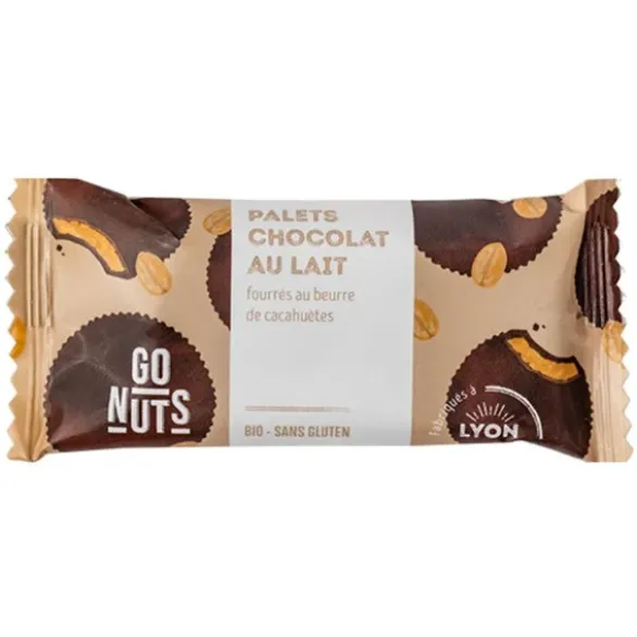 Paletq chocolat au lait fourrés au beurre de cacahuètes (2) 34g