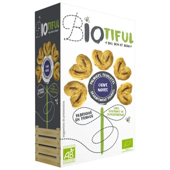 Palmiers feuilletés olives noires 60g