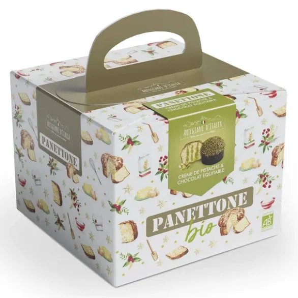 Panettone à la crème de pistache et chocolat 500g