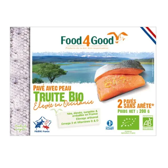 Pavé truite France avec peau (2) 200g