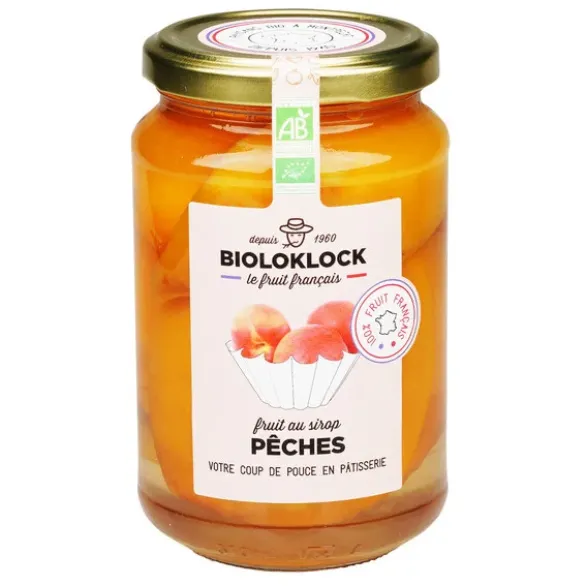 Pêches au sirop 220g net égoutté