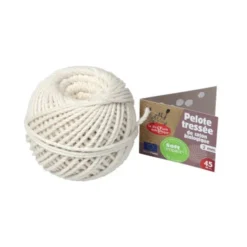 Pelote tressée de coton biologique 2mm