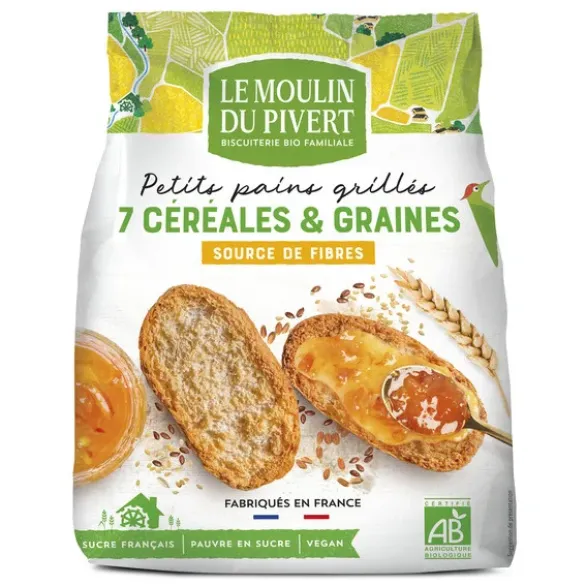 Petit pain grillé céréales graines 225g