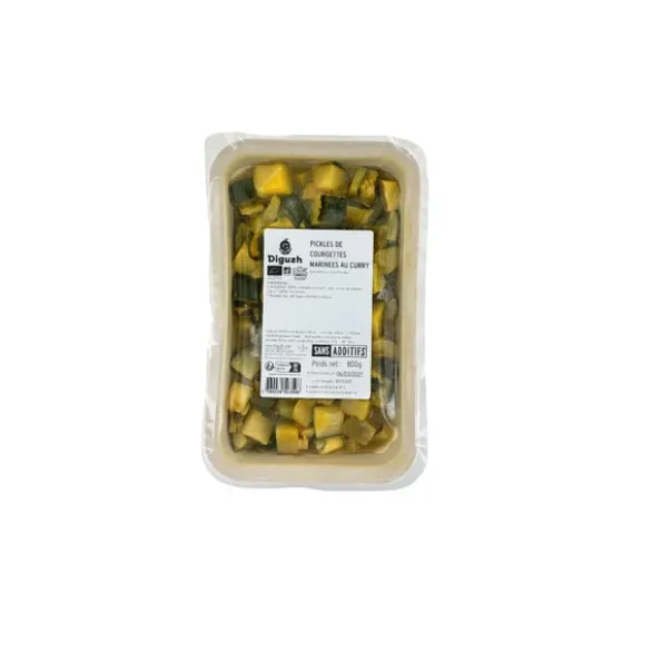 Pickles de courgettes marinées au curry 800g