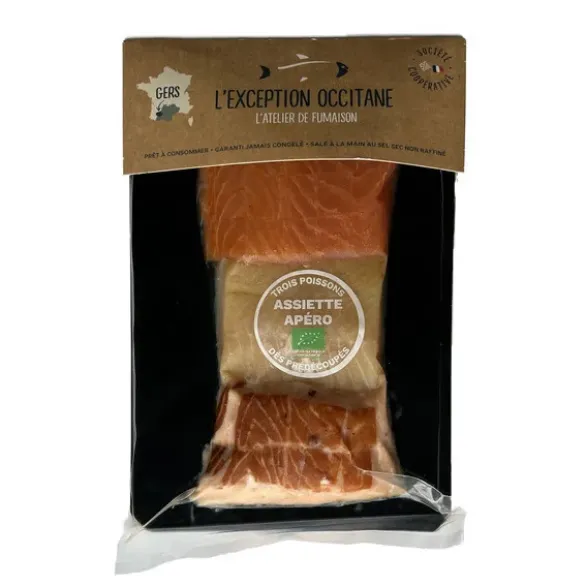 Poissons fumés bio assiette apéro 230g