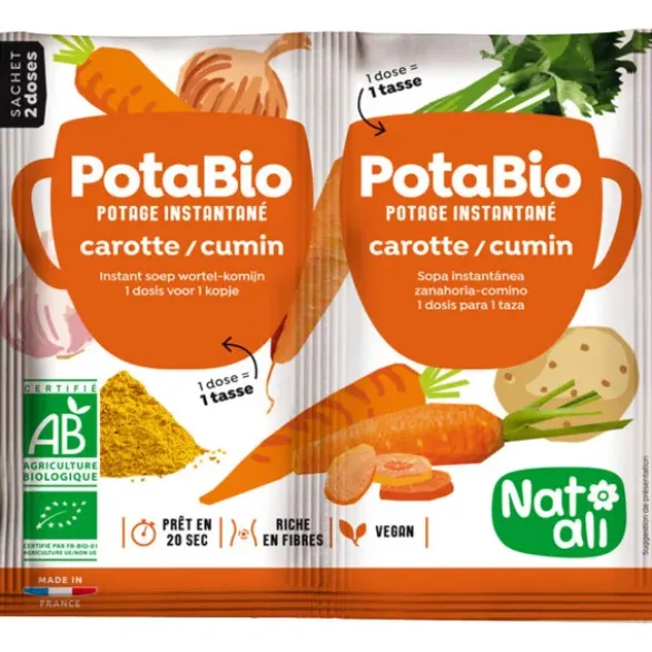 Potage instantanéPotaBio carotte cumin sachet 2 doses