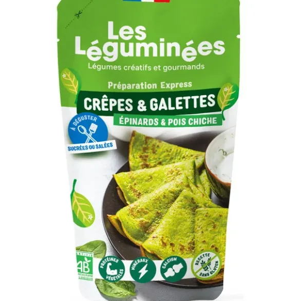 Préparation crêpe & galette épinard pois chiche 200g